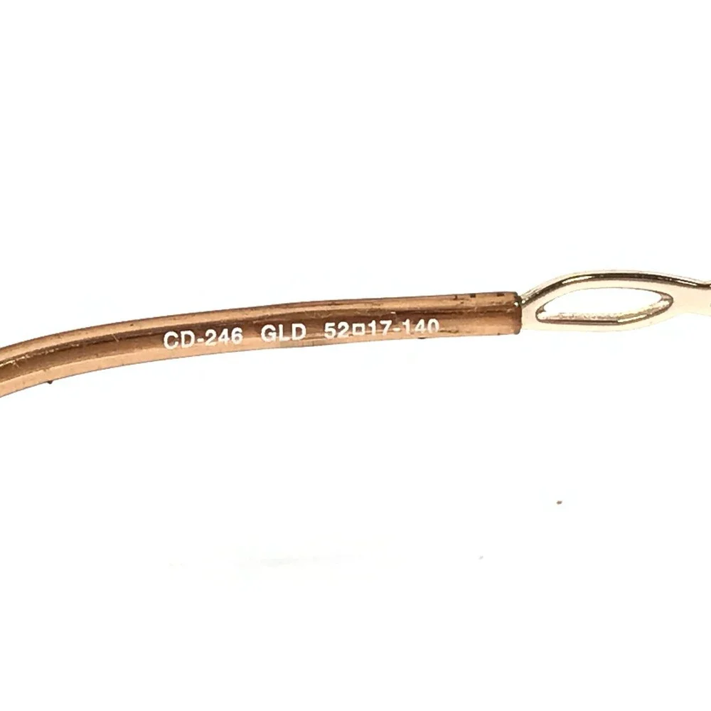 Catherine Deneuve CD-246 GLD Eyeglasses Frames Gold Oval Half Rim 52-17-140